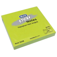 Mas 3658 Yapışkanlı Not76X76Mm 100Ypr Neon Sarı