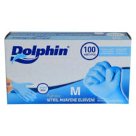 Dolphin Pudrasız NitrilEldiven M Mavi