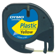 Dymo Letra Tag 721620 Pls.Şerit 12Mmx4Mt Sarı (59423)