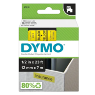 Dymo D1 720580 Yedek Şerit12MmX7 Mt Sarı-Siyah (45018)
