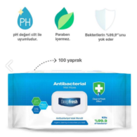 Deep Fresh AntibakteriyelIslak Mendil 100'lü