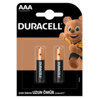 Duracell İnce Kalem Pil AAA 2Lİ