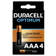 Duracell Optimum İnce KalemPil AAA 4 Lü