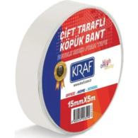 Kraf 5015G Çift Taraflı KöpükBant 15MMX5M