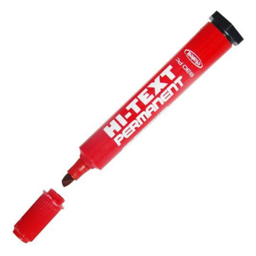 Hi-Text 830C Kesik UçPermanent Markör Kırmızı