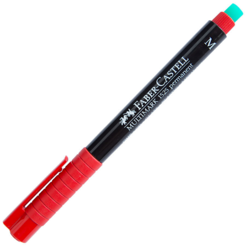 Faber-Castell 1525 (M)Permanent Asetat KalemiKırmızı