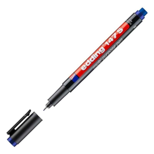 Edding E-147 Silgili Asetat Kalemi 0.3 mm Mavi