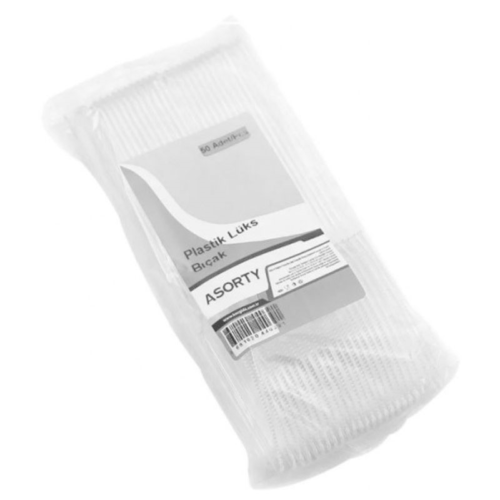 Asorty Lüx Plastik Bıçak 50Li Şeffaf 005050