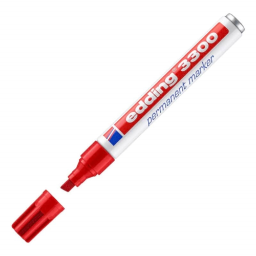 Edding E-3300 PermanentMarker Kesik Uç 1-5Mm Kırmızı