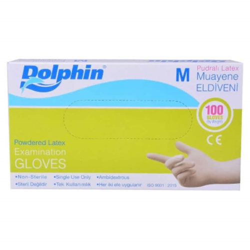 Dolphin Lateks PudralıEldiven M Beyaz