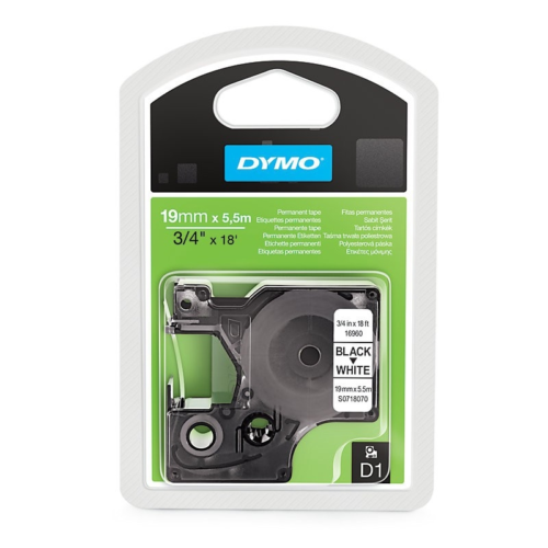 Dymo 718070 PermanentPolyester 19Mmx5,5Siyah-Beyaz (16960)