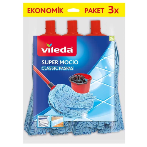Vileda Klasik Yer Püskülü 3lü Supermocio