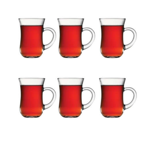 Paşabahçe 55411 Cam KulpluÇay Bardağı 6 lı
