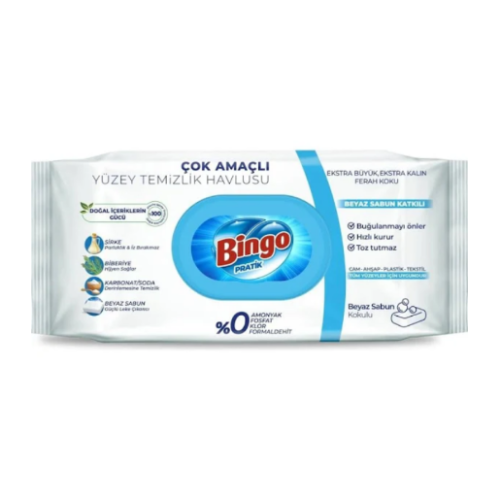 Bingo Yüzey Temizlik Havlusu96Ypr Beyaz Sabun