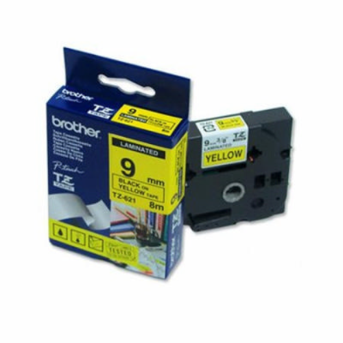 Brother 9TZE621 TZ-Tape 9MmSarı Üzerine Siyah