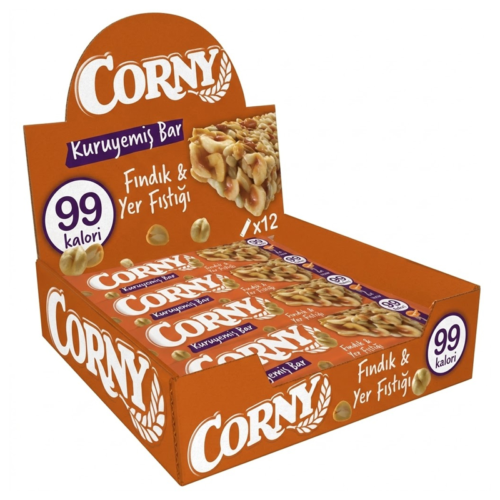 Corny Fındık Yer FıstığıKuruyemiş Bar 20Gr. 12'li