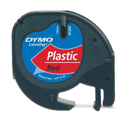 Dymo Letra Tag 721630 Pls. Şerit 12Mmx4Mt Kırmızı (59424)