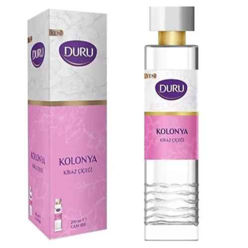 Duru Cam Şişe Kolonya 200MlKiraz Çiçeği