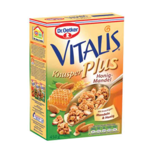 Dr.Oetker Vitalis KnusperPlus Çıtır Bal Bademli Müsli450Gr