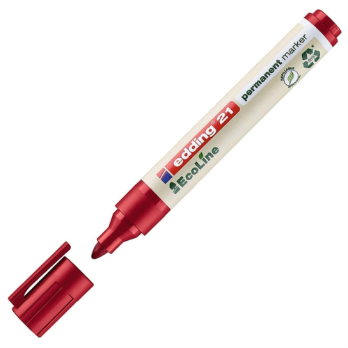Edding E-21 Eco PermanentMarker Yuv. Uç 1.5-3MmKırmızı