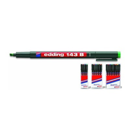 Edding E-143B Permanent AsetatKalemi Kesik Uç 1-3Mm Kırmızı