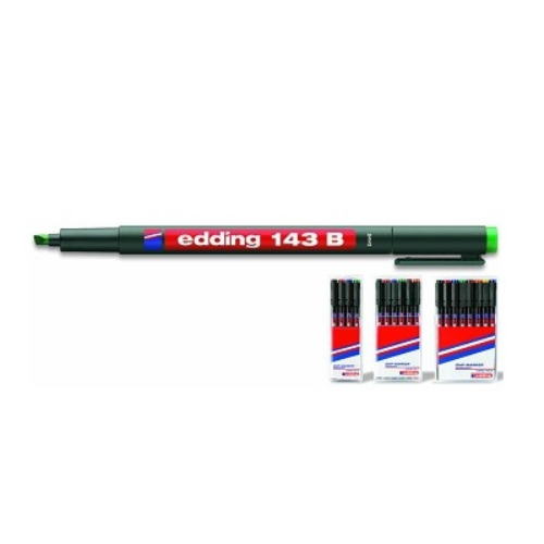 Edding E-143B Permanent AsetatKalemi Kesik Uç 1-3Mm Mavi