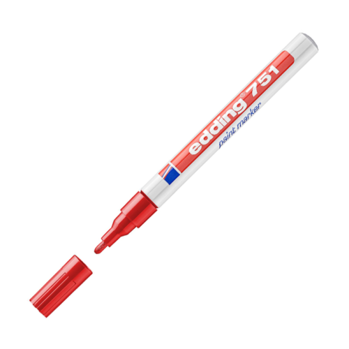 Edding E-751 Tam Örtücü Boya Markörü 1-2Mm Kırmızı