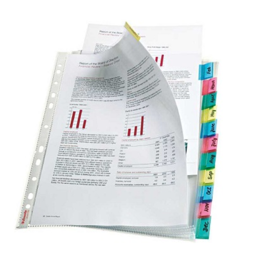 Esselte 414170 Poşet Dosya 12Sf Ayraçlı Şeffaf