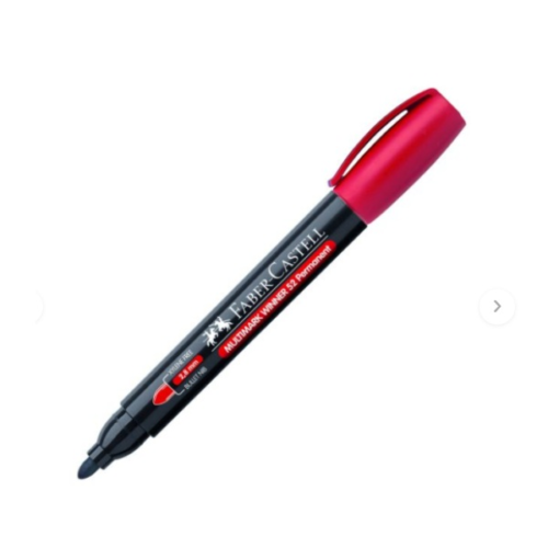 Faber-Castell PermanentMarkör 52 Yuvarlak Uç Kırmızı152752-157821