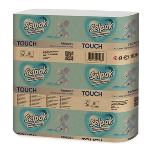 Selpak Pro Touch Z KatlıDispenser Havlu 200 Yaprak12'li 7908030