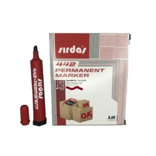 Sırdaş 442 Permanent MarkerYuvarlak Uç Kırmızı
