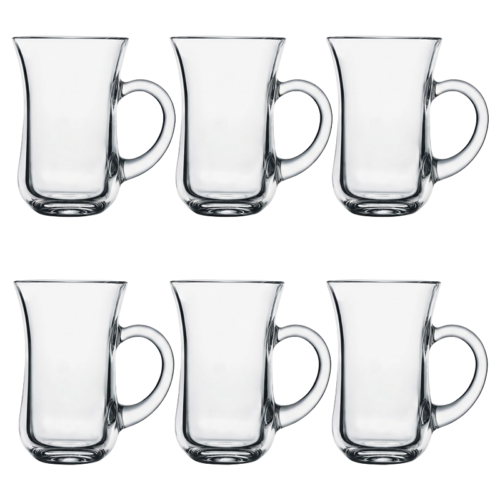 Paşabahçe 55411 Cam KulpluÇay Bardağı 6 lı