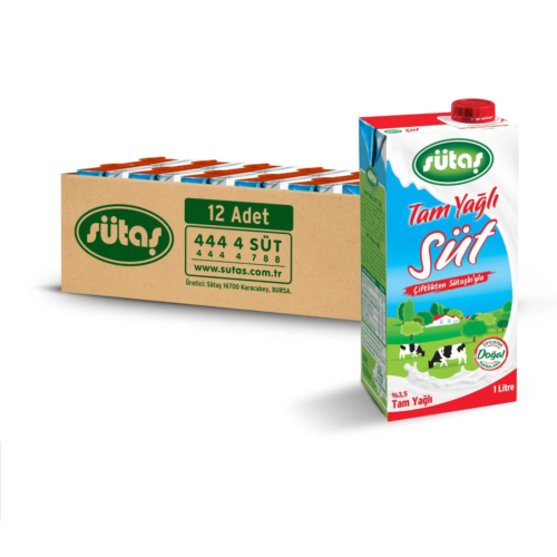 Sütaş Tetrapak Süt 1Lt TamYağlı