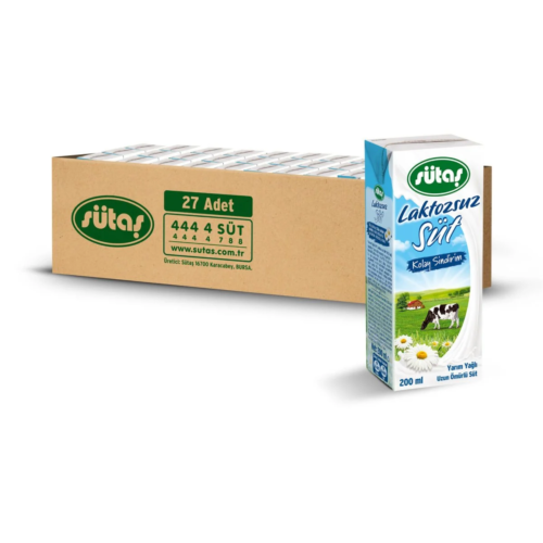 Sütaş Tetrapak Süt 200MlLaktozsuz