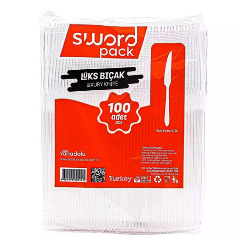 Lüx Plastik Bıçak 100 lüŞeffaf