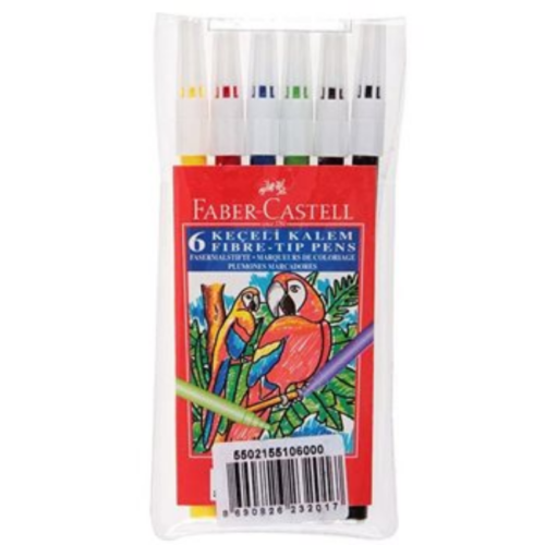 Faber-Castell 1551 KeçeliKalem 6 Renk