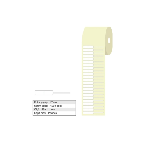 Tanex PP Opak Kuyumcu Etiket89x11mm
