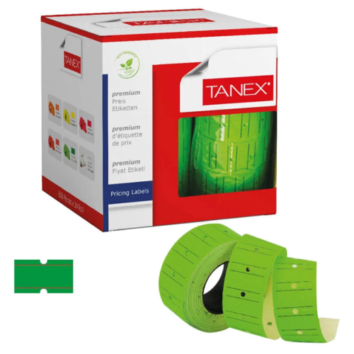 Tanex Yeşil Motex Etiket12X21 24'lü