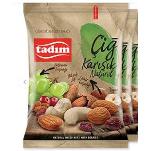 Tadım Çiğ Naturel KarışıkKuruyemiş 45Gr