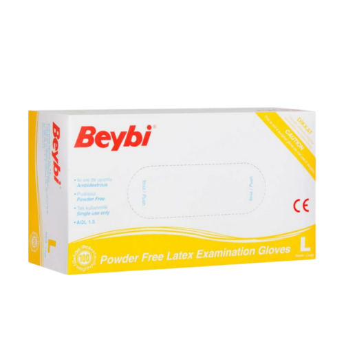 Beybi Latex Pudrasız EldivenL Beyaz