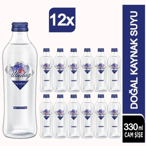 Uludağ Cam Şişe Su 330Ml 12li