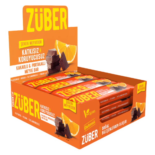 Züber Kakaolu PortakallıMeyve Bar 40Gr