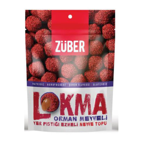 Züber Lokma Orman MeyveliKakaolu Fıstık Ezmeli MeyveTopu 96Gr