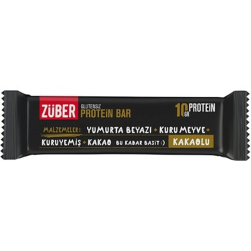 Züber Glutensiz Protein Bar40Gr 12li Kakaolu