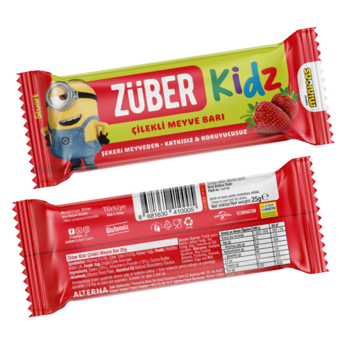 Züber Kidz Meyve Bar 25 Gr16'lı Çilekli