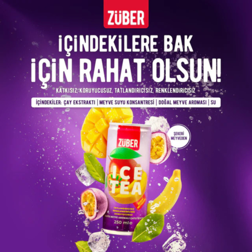 Züber Ice Tea 250Ml 24 lüTropik Meyve Aromalı
