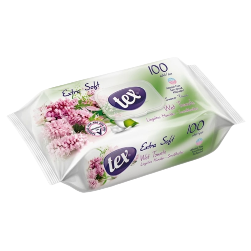 Tex Kapaklı Islak Mendil100'lü